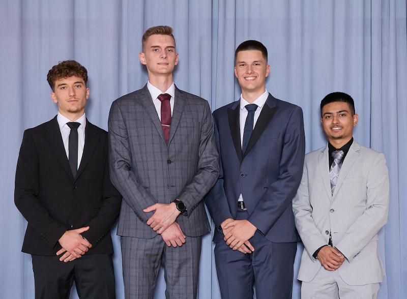 Team photo showing Danijel, Benedikt, Luka, and Karun from left to right